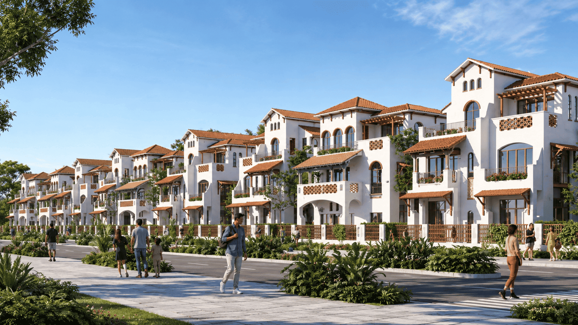 Những căn biệt thự ven sông Sun Group Nhà Bè sang trọng mang phong cách kiến trúc châu Âu thời thượng, khẳng định vị thế đỉnh cao và mang lại không gian nghỉ dưỡng biệt lập tuyệt đối cho gia chủ. Biệt thự Sun Group Nhà Bè ven sông mang đến không gian sống đẳng cấp, biệt lập, hòa mình cùng thiên nhiên sông nước khoáng đạt.