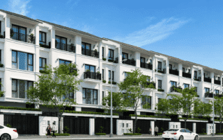 Thiết kế nhà phố thương mại thấp tầng tại Sun Group Nhà Bè sở hữu mặt tiền rộng thoáng, tối ưu hóa công năng vừa ở vừa kinh doanh sinh lời vượt trội.